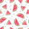 Seamless watermelons pattern.