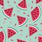 Seamless watermelons pattern. Vector background