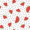 Seamless watermelons pattern. Vector background with watermelon
