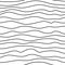 Seamless wave lines pattern. Wavy wiggly black horizontal zigzag line with edge. Frame underlines stroke set. Vector