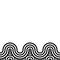 Seamless Wave Pattern. Waves outline icon, modern minimal flat design, line art style Vector Template Illustration with copy space