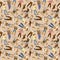 Seamless west cowboy pattern