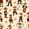 Seamless west cowboy pattern