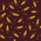 Seamless wheat, barley or rye background pattern. vector