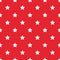 Seamless white stars on red background.