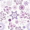 Seamless white-violet-pink christmas pattern