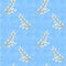 Seamless willow pattern on the blue background, scrapbooking, wall paper, high quality for print, botanical ornament, floral text