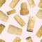 Seamless wine corks pattern background
