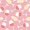 seamless wine glasses pattern