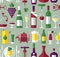 Seamless wine pattern