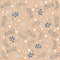 Seamless Winter Pattern with beautiful berry sprays and fir branches