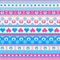 Seamless Winter pattern with Hearts and Owls.
