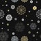 Seamless winter pattern with snowflakes