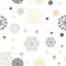 Seamless winter pattern with snowflakes