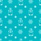 Seamless winter pattern with snowman and snowflakes