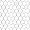 Seamless wired netting fence. Simple black vector illustration on white background