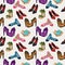 Seamless woman`s fashion shoes pattern