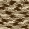 Seamless woven linen torn weave pattern. Aged sepia tone rustic textile stripe pattern. Burnt umber brown texture
