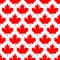 Seamless wrapping paper - red maple leafs