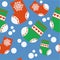 Seamless xmas stocking ornament in color 64