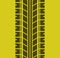Seamless yellow tire track knitting