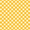 Seamless yellow and white diagonal gingham pattern, or fabric cloth