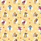 Seamless yoga pattern