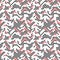 Seamless Zig Zag Pattern. Abstract Chaotic Black and Red Line B