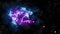 Seamlessly loopable animation of flying through glowing nebulae and stars
