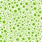 Seamlessly repeatable pattern with random green circles