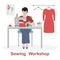 Seamstress Tailor Atelier Sewing workshop Fashion