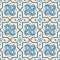 Seanless vector traditional colorful floral arabic pattern design