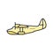 seaplane airplane aircraft color icon vector illustration