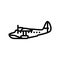 seaplane airplane aircraft line icon vector illustration
