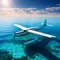 seaplane on calm