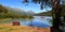 A seaplane on a deserted lake