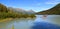 A seaplane on a deserted lake