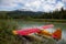 Seaplane docked at Mud Lake