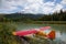 Seaplane docked at Mud Lake