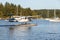 A seaplane at Ganges Harbour marina, Salt Spring Island.