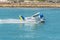 Seaplane takes off in Miami, Florida, USA