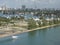 Seaplane taking off from Miami waterways