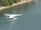 Seaplane taking off from Miami waterways