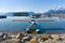 A seaplane tied to the shore at the tiny village of atlin