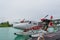 Seaplane of the Trans Maldivian Airways transport company at Maldives