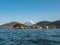 The seaport in the Avacha Bay of Petropavlovsk-Kamchatsky. Kamchatka Peninsula, Russia