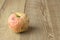 Sear apple on wood background
