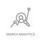 Search Analytics linear icon. Modern outline Search Analytics lo