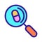 Search for antibiotic icon vector. Isolated contour symbol illustration