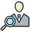 Search Applicant Isolated Vector Icon That can be easily Modified or Edited.